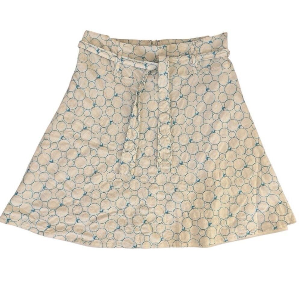 Vintage Cotton/Rayon Embroidered Polka Dot Skirt 12